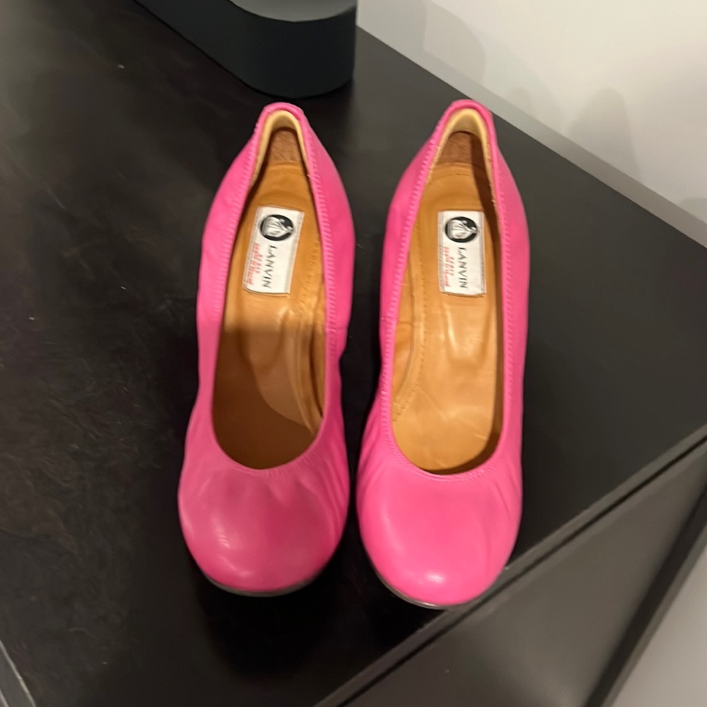 Lanvin Pink Leather Wedge shoes